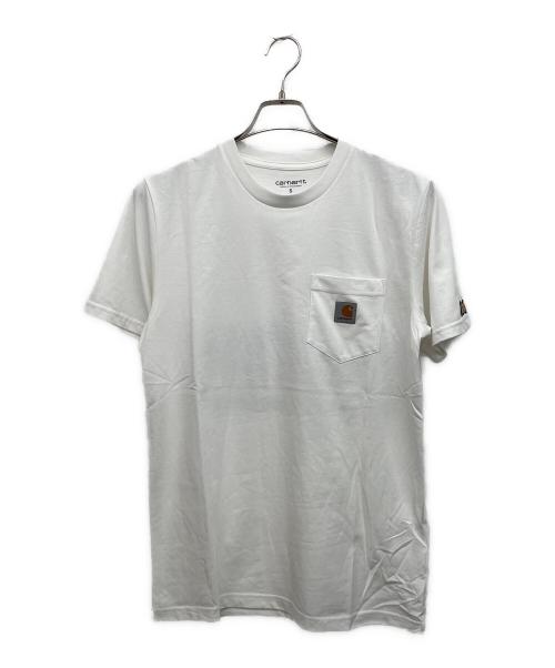 Carhartt WIP（カーハート ワーク イン プログレス）CARHARTT WIP (カーハート ワーク イン プログレス) POGGY THE MAN (ポギーザマン) 半袖カットソー ホワイト サイズ:Sの古着・服飾アイテム