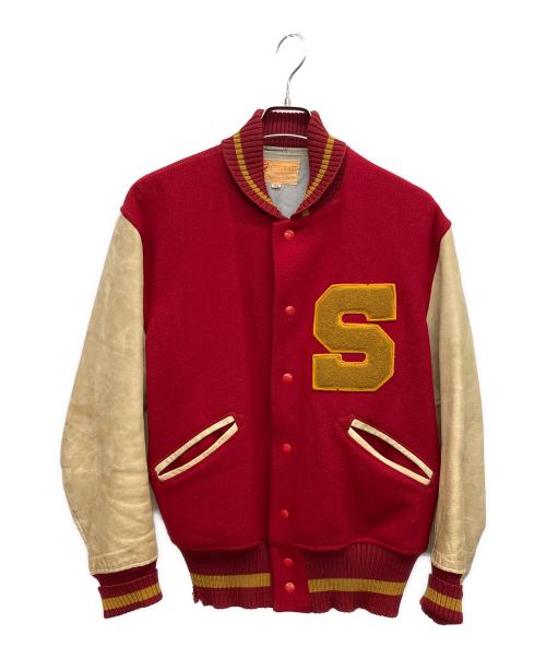 LETTERMAN'S（レターマンズ）LETTERMAN'S (レターマンズ) スタジャン レッド サイズ:44の古着・服飾アイテム