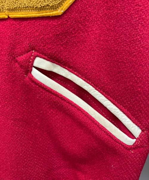LETTERMAN'S（レターマンズ）LETTERMAN'S (レターマンズ) スタジャン レッド サイズ:44の古着・服飾アイテム