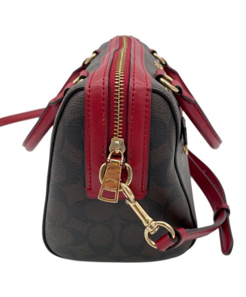 COACH（コーチ）COACH (コーチ) 2WAYショルダーバッグ ブラウン×レッドの古着・服飾アイテム