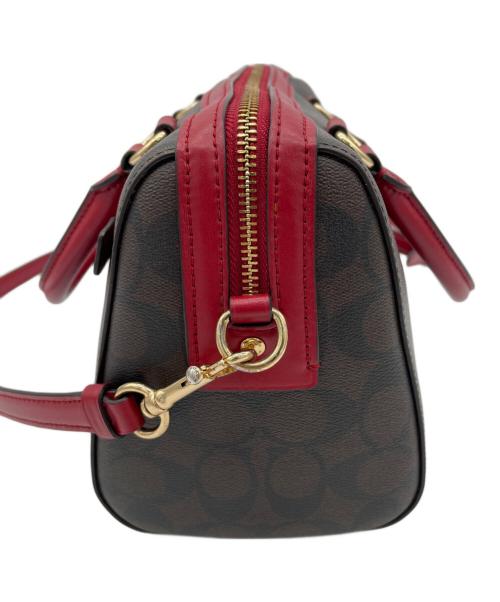 COACH（コーチ）COACH (コーチ) 2WAYショルダーバッグ ブラウン×レッドの古着・服飾アイテム