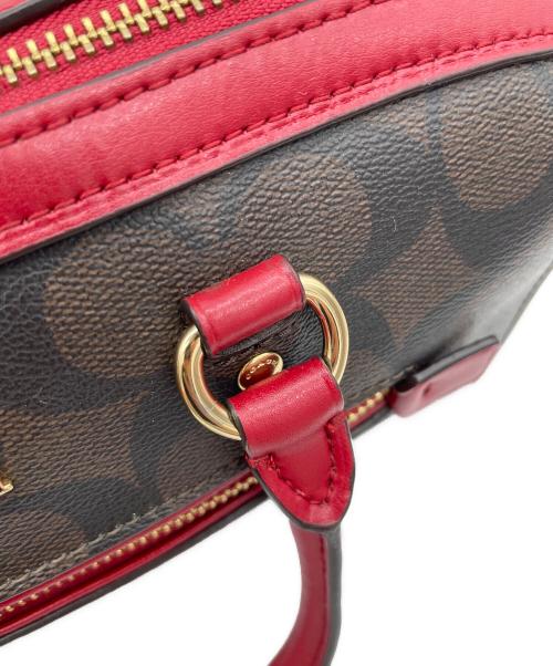COACH（コーチ）COACH (コーチ) 2WAYショルダーバッグ ブラウン×レッドの古着・服飾アイテム