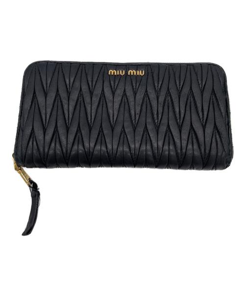 MIU MIU（ミュウミュウ）MIU MIU (ミュウミュウ) 長財布 ブラックの古着・服飾アイテム