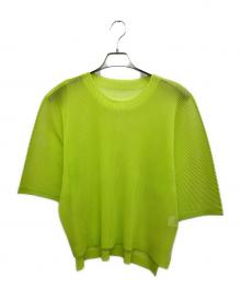 PLEATS PLEASE（プリーツプリーズ）の古着「メッシュ ショートスリーブ 半袖ブラウス」