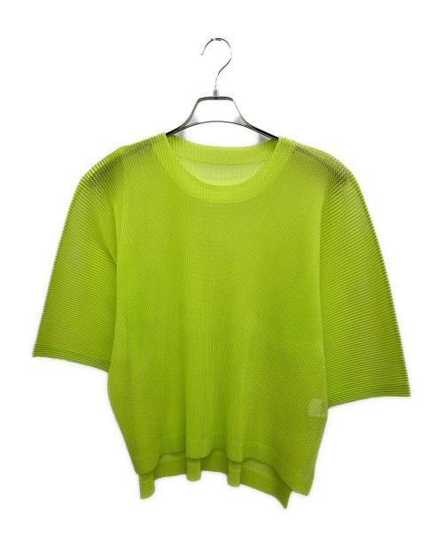 PLEATS PLEASE（プリーツプリーズ）PLEATS PLEASE (プリーツプリーズ) メッシュ ショートスリーブ 半袖ブラウス サイズ:サイズ表記無しの古着・服飾アイテム