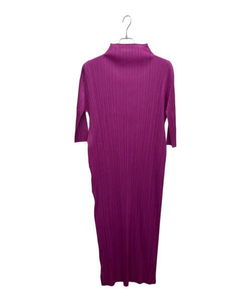 PLEATS PLEASE（プリーツプリーズ）PLEATS PLEASE (プリーツプリーズ) プリーツ加工 タートルネック 半袖ワンピース サイズ:サイズ表記無しの古着・服飾アイテム