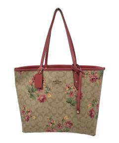 中古・古着通販】COACH (コーチ) リバーシブルトートバッグ ネイビー