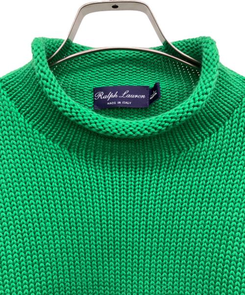RALPH LAUREN Purple Label（ラルフ ローレン パープル レーベル）RALPH LAUREN PURPLE LABEL (ラルフ ローレン パープル レーベル) 厚手ニット グリーン サイズ:Lの古着・服飾アイテム