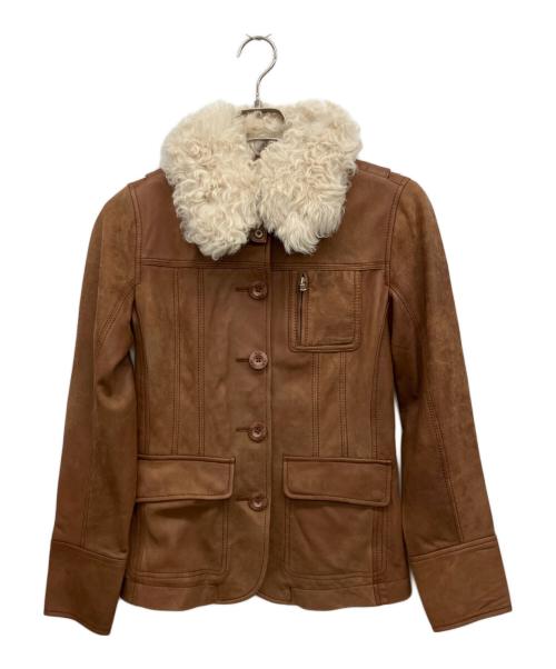 UGG（アグ）UGG (アグ) レザーコート ブラウン サイズ:XSの古着・服飾アイテム