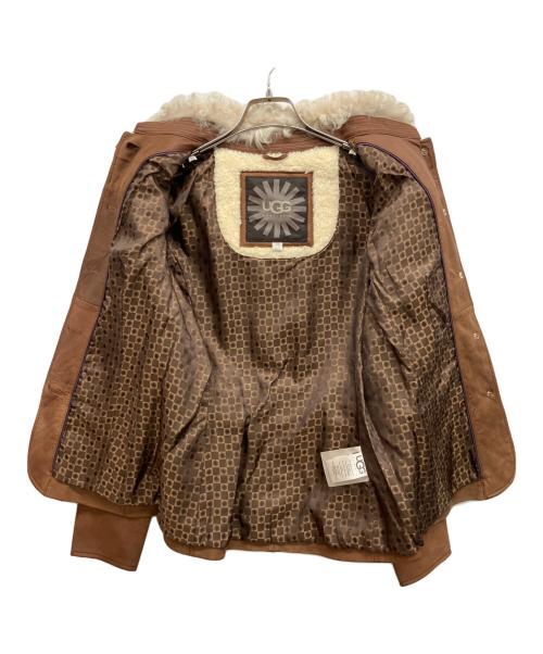 UGG（アグ）UGG (アグ) レザーコート ブラウン サイズ:XSの古着・服飾アイテム