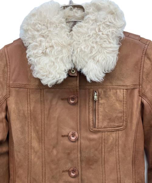 UGG（アグ）UGG (アグ) レザーコート ブラウン サイズ:XSの古着・服飾アイテム
