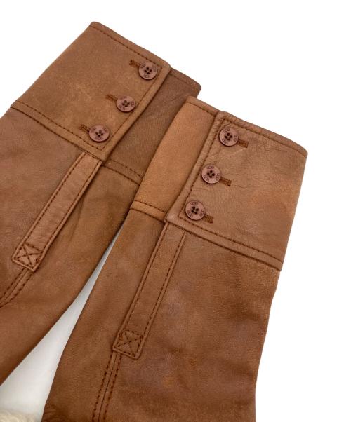 UGG（アグ）UGG (アグ) レザーコート ブラウン サイズ:XSの古着・服飾アイテム