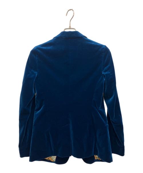 ETRO（エトロ）ETRO (エトロ) ベロアジャケット ブルー サイズ:42の古着・服飾アイテム