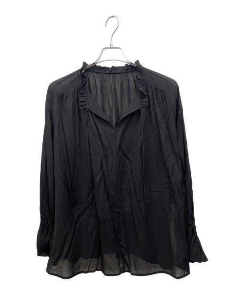 JOURNAL STANDARD relume（ジャーナルスタンダード レリューム）JOURNAL STANDARD relume (ジャーナルスタンダード レリューム) メランジフリルブラウス ブラック サイズ:Fの古着・服飾アイテム