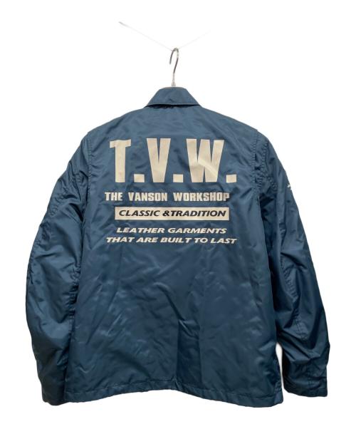 VANSON（バンソン）VANSON (バンソン) コーチジャケット ブルー サイズ:XLの古着・服飾アイテム