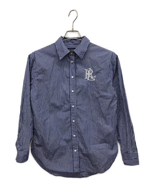 LAUREN RALPH LAUREN（ローレンラルフローレン）LAUREN RALPH LAUREN (ローレンラルフローレン) 長袖シャツ ブルー×ホワイト サイズ:XSの古着・服飾アイテム