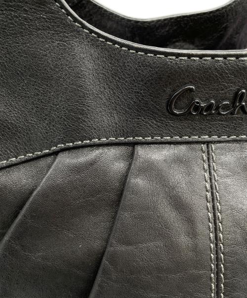 COACH（コーチ）COACH (コーチ) レザーハンドバッグ ブラックの古着・服飾アイテム
