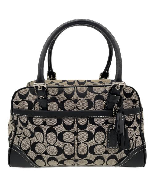 COACH（コーチ）COACH (コーチ) ハンドバッグ ブラック×ベージュの古着・服飾アイテム