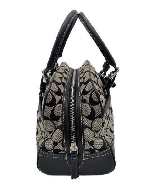 COACH（コーチ）COACH (コーチ) ハンドバッグ ブラック×ベージュの古着・服飾アイテム