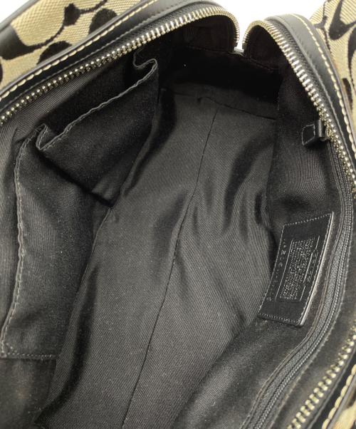 COACH（コーチ）COACH (コーチ) ハンドバッグ ブラック×ベージュの古着・服飾アイテム