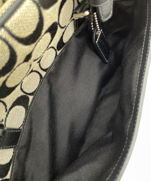 COACH（コーチ）COACH (コーチ) ハンドバッグ ブラック×ベージュの古着・服飾アイテム