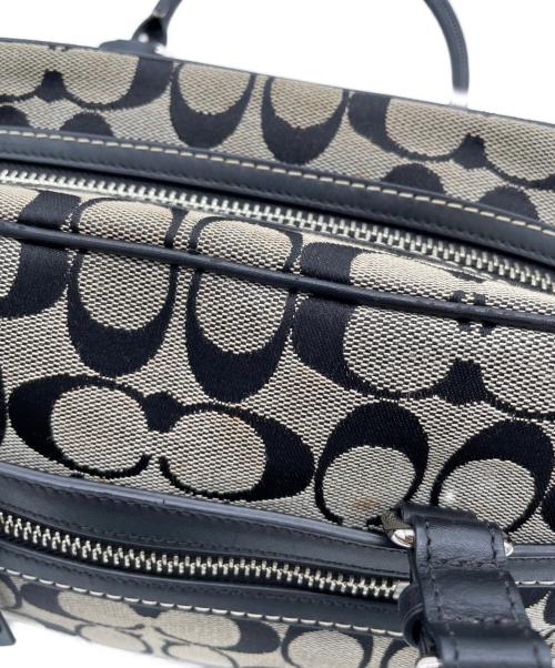 COACH（コーチ）COACH (コーチ) ハンドバッグ ブラック×ベージュの古着・服飾アイテム