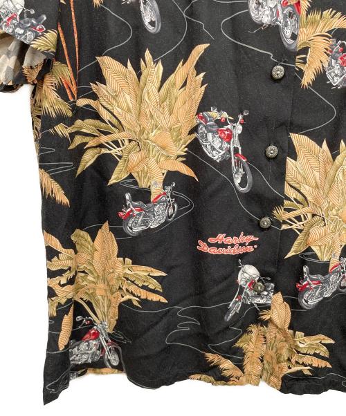 HARLEY-DAVIDSON（ハーレーダビッドソン）HARLEY-DAVIDSON (ハーレーダビッドソン) アロハシャツ ブラック サイズ:XLの古着・服飾アイテム