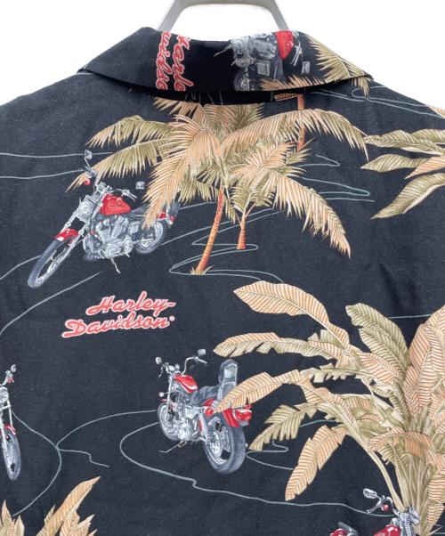 HARLEY-DAVIDSON（ハーレーダビッドソン）HARLEY-DAVIDSON (ハーレーダビッドソン) アロハシャツ ブラック サイズ:XLの古着・服飾アイテム