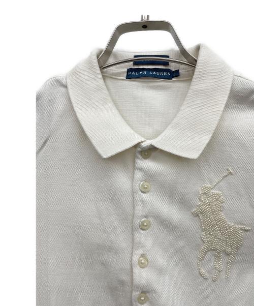 THE SKINNY POLO RALPH LAUREN（ザ スキニーポロ ラルフローレン）THE SKINNY POLO RALPH LAUREN (ザ スキニーポロ ラルフローレン) ポロシャツ ホワイト サイズ:Lの古着・服飾アイテム