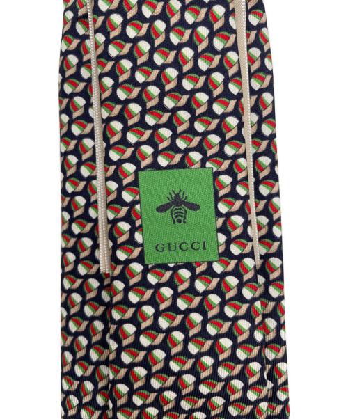 GUCCI（グッチ）GUCCI (グッチ) ネクタイ ネイビー サイズ:サイズ表記無しの古着・服飾アイテム