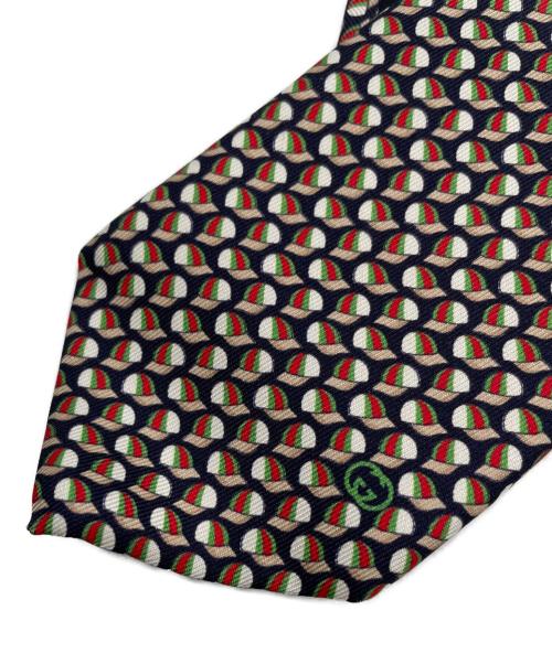 GUCCI（グッチ）GUCCI (グッチ) ネクタイ ネイビー サイズ:サイズ表記無しの古着・服飾アイテム