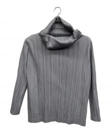 PLEATS PLEASE（プリーツプリーズ）の古着「長袖ブラウス」｜グレー