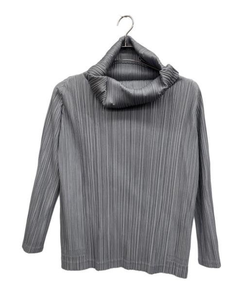 PLEATS PLEASE（プリーツプリーズ）PLEATS PLEASE (プリーツプリーズ) 長袖ブラウス グレー サイズ:3の古着・服飾アイテム