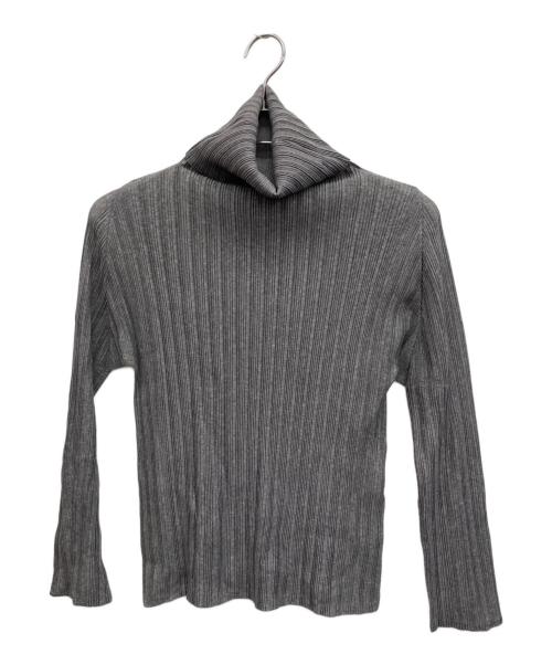 PLEATS PLEASE（プリーツプリーズ）PLEATS PLEASE (プリーツプリーズ) 長袖カットソー グレー サイズ:3の古着・服飾アイテム