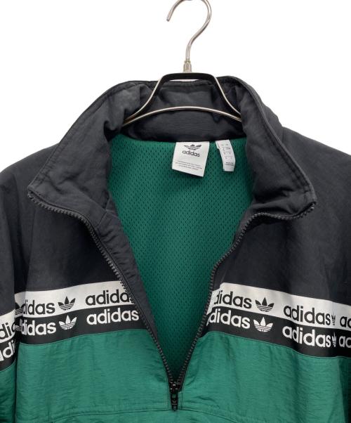 adidas（アディダス）adidas (アディダス) ハーフジップジャケット グリーン サイズ:Sの古着・服飾アイテム