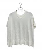 Spick and Spanスピック＆スパン）の古着「14WASHABLE2WAYポンチョPO　薄手ニット」｜ホワイト