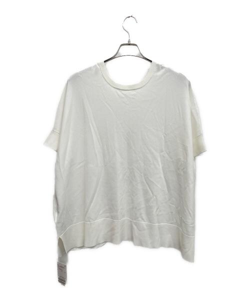 Spick and Span（スピック＆スパン）Spick and Span (スピック＆スパン) 14WASHABLE2WAYポンチョPO　薄手ニット ホワイト サイズ:Fの古着・服飾アイテム