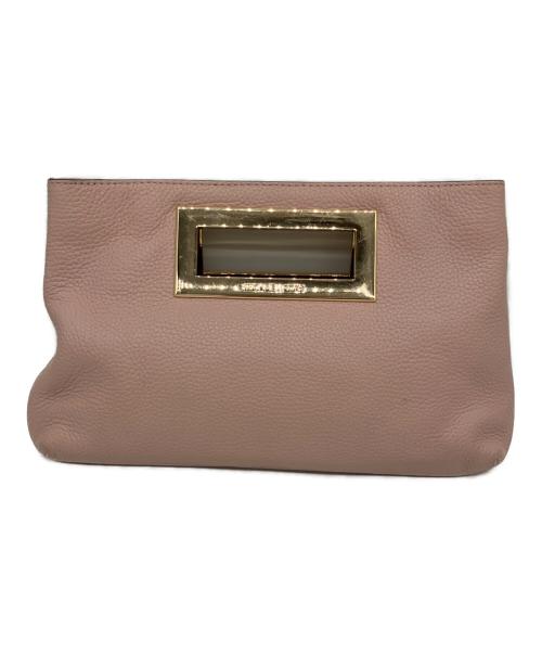 MICHAEL KORS（マイケルコース）MICHAEL KORS (マイケルコース) クラッチバッグ ピンクの古着・服飾アイテム