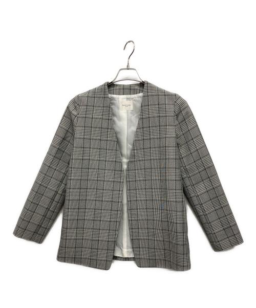Demi-Luxe Beams（デミルクス ビームス）Demi-Luxe BEAMS (デミルクス ビームス) ノーカラージャケット グレー サイズ:38の古着・服飾アイテム