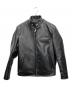 Schott（ショット）の古着「641RIDERS/641（ライダース）　シングルライダースジャケット」｜ブラック