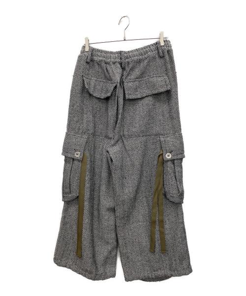 A.F ARTEFACT（エーエフ アーティファクト）A.F ARTEFACT (エーエフ アーティファクト) 別注HERRINGBONE CARGO PAN　ワイドカーゴパンツ グレー サイズ:2の古着・服飾アイテム