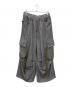 A.F ARTEFACT（エーエフ アーティファクト）の古着「別注HERRINGBONE CARGO PAN　ワイドカーゴパンツ」｜グレー
