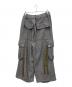 A.F ARTEFACT (エーエフ アーティファクト) 別注HERRINGBONE CARGO PAN　ワイドカーゴパンツ グレー サイズ:2：18000円