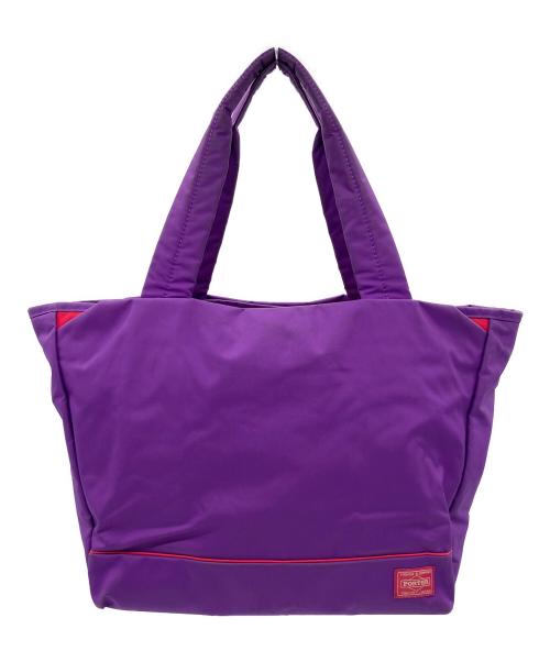 PORTER GIRL MOUSSE（ポーターガール ムース）PORTER GIRL MOUSSE (ポーターガール ムース) TOTE BAG(S)　トートバッグ パープル×レッドの古着・服飾アイテム