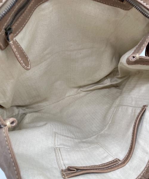 genten（ゲンテン）genten (ゲンテン) レザーハンドバッグ ブラウンの古着・服飾アイテム