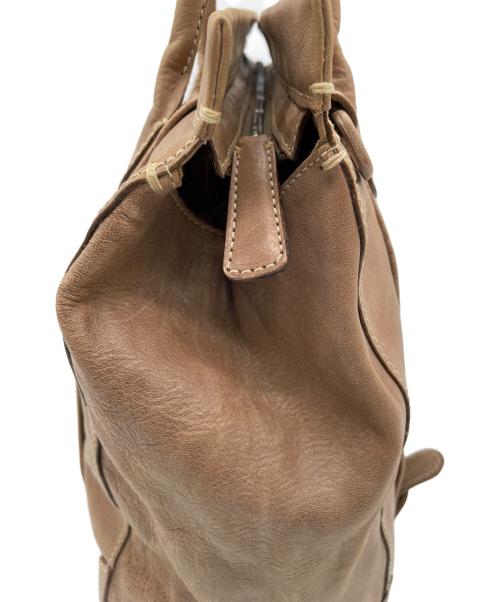 genten（ゲンテン）genten (ゲンテン) レザーハンドバッグ ブラウンの古着・服飾アイテム