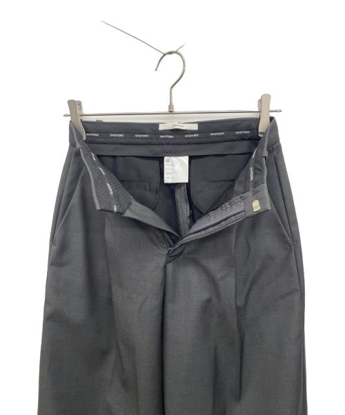 OHOTORO（オオトロ）OHOTORO (オオトロ) タックワイドパンツ グレー サイズ:Smallの古着・服飾アイテム