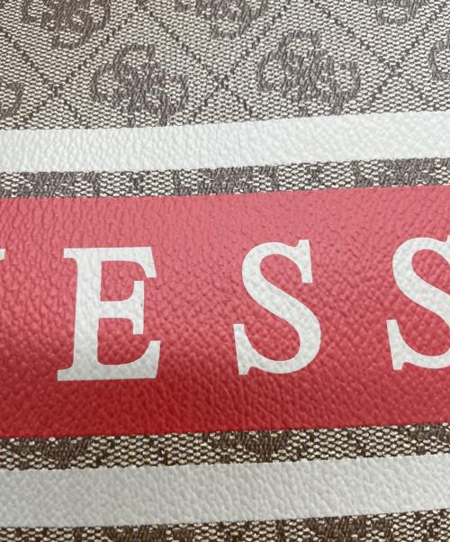 GUESS（ゲス）GUESS (ゲス) ハンドバッグ レッド×ブラウンの古着・服飾アイテム