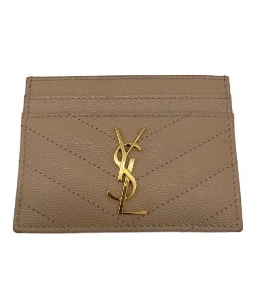 Yves Saint Laurent（イヴサンローラン）Yves Saint Laurent (イヴサンローラン) カードケース ベージュの古着・服飾アイテム