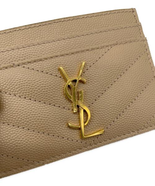 Yves Saint Laurent（イヴサンローラン）Yves Saint Laurent (イヴサンローラン) カードケース ベージュの古着・服飾アイテム
